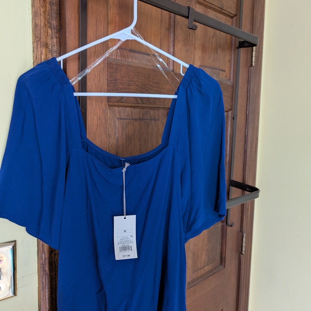 NWT- a new day Women's Blue Top Size Medium